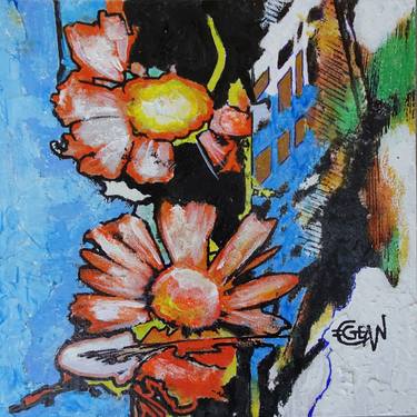 Original Expressionism Floral Paintings by Claude GEAN