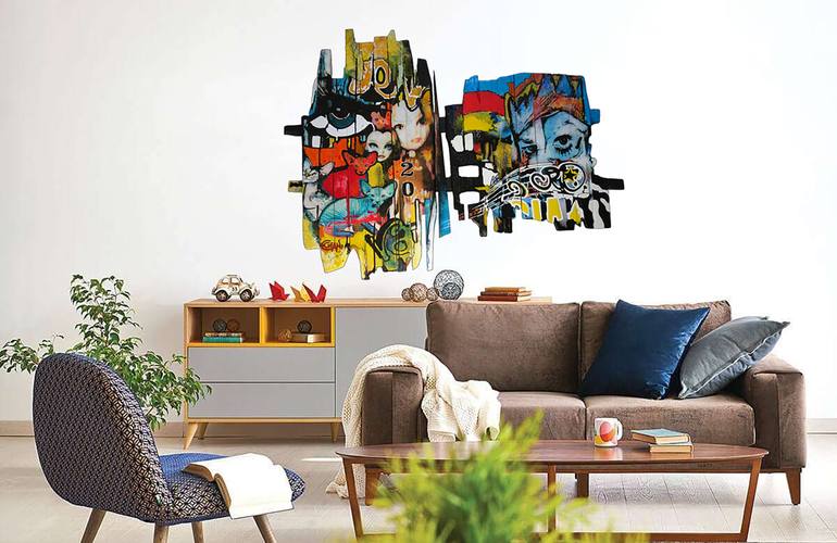 Original Expressionism Graffiti Painting by Claude Gean