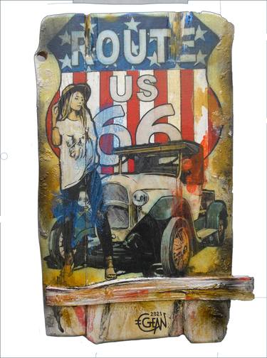 Original Expressionism Automobile Paintings by Claude GEAN