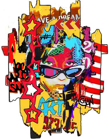 Original Pop Art Portrait Paintings by Claude GEAN