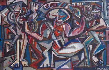 Print of Cubism People Paintings by Zin V