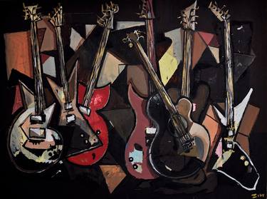 Print of Cubism Music Paintings by Zin V