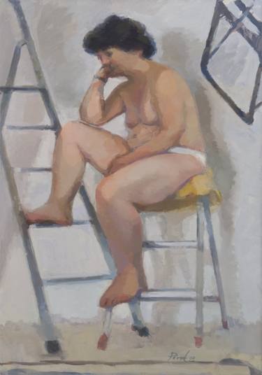 Print of Realism Nude Paintings by Renos Efesopoulos