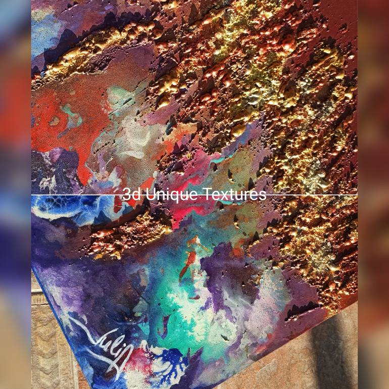 Original Abstract Expressionism Abstract Painting by Julia Apostolova