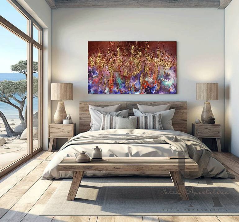 Original Abstract Expressionism Abstract Painting by Julia Apostolova
