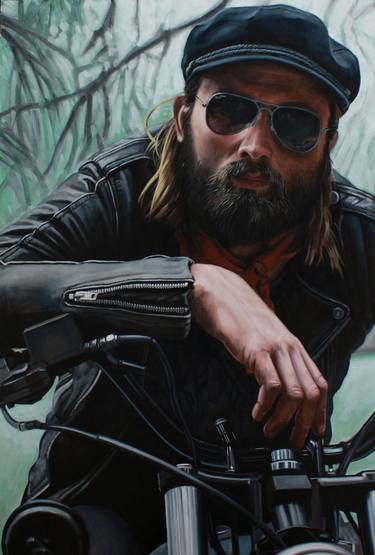 Original Motorbike Paintings by jerome romain