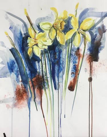 Print of Fine Art Floral Paintings by Deborah Last