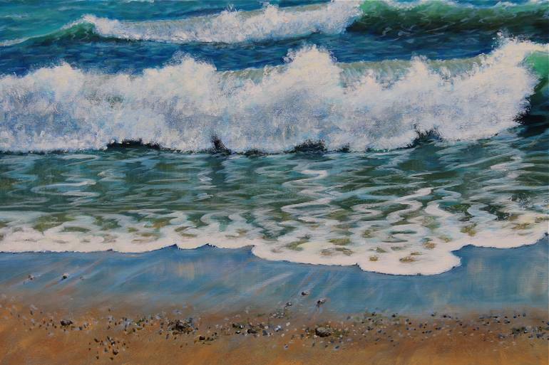 Original Illustration Seascape Painting by Sandra Francis
