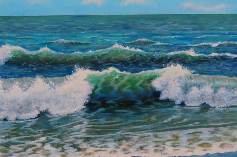 Original Illustration Seascape Painting by Sandra Francis