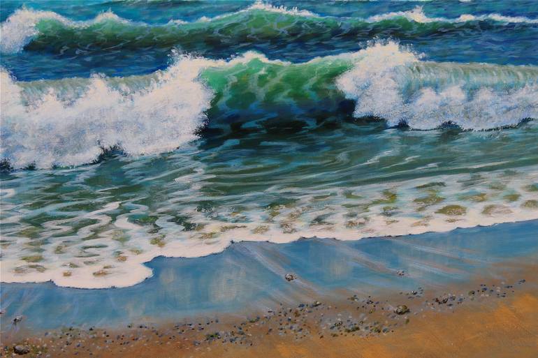 Original Illustration Seascape Painting by Sandra Francis