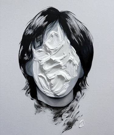 Original Portraiture Abstract Paintings by Norris Yim