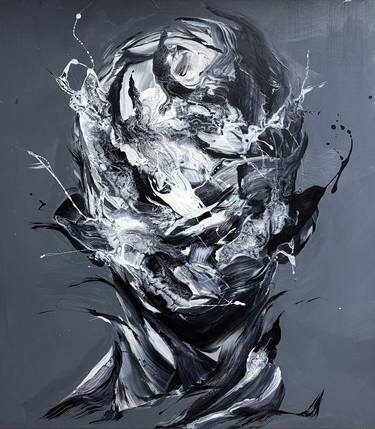 Original Portraiture Abstract Paintings by Norris Yim