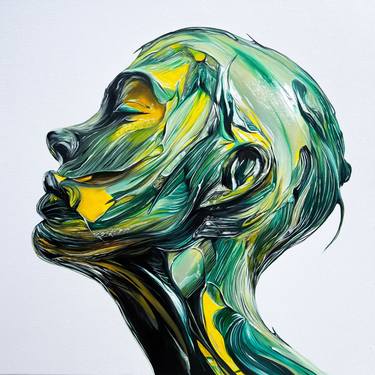 Original Portraiture Abstract Paintings by Norris Yim