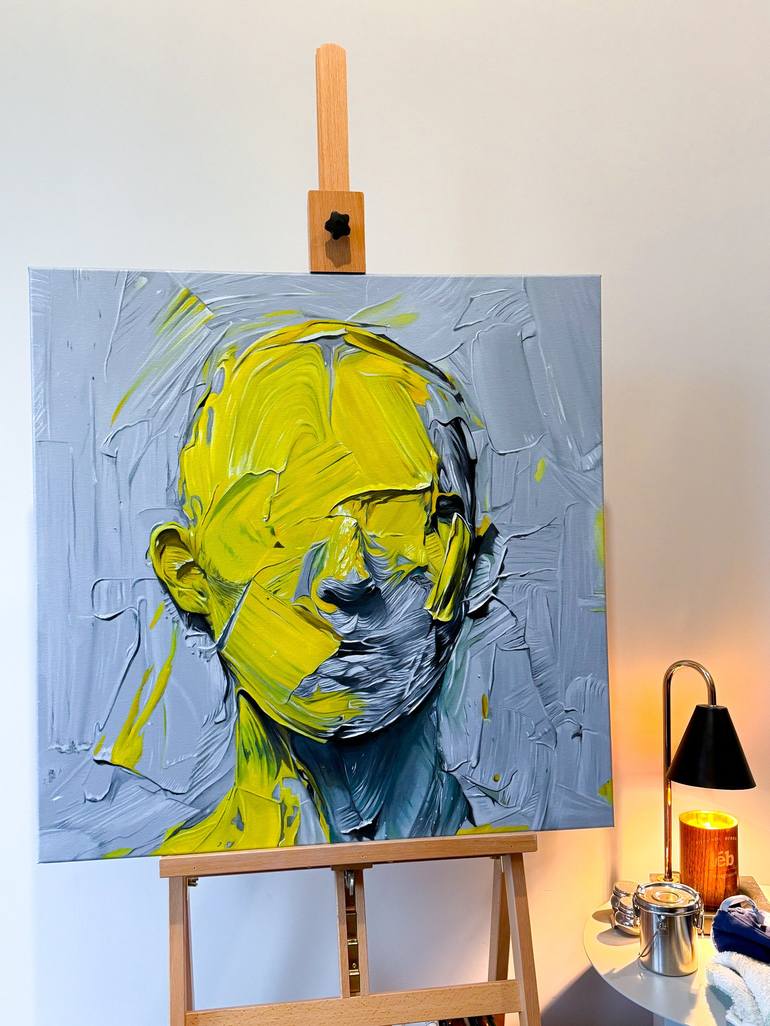 Original Portraiture Abstract Painting by Norris Yim