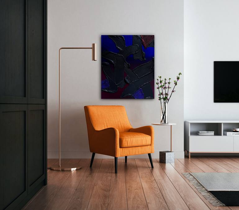 Original Abstract Expressionism Abstract Painting by Norris Yim