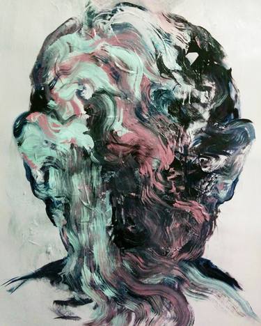 Original Abstract Portrait Paintings by Norris Yim