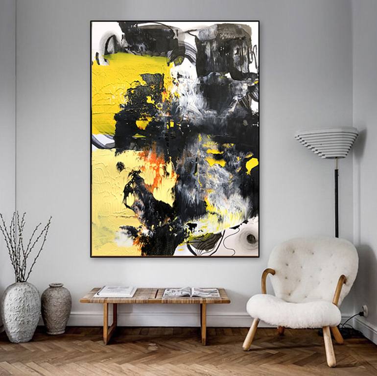 Original Abstract Expressionism Abstract Painting by Norris Yim