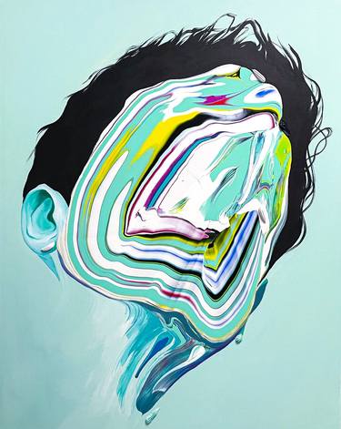Original Abstract Portrait Paintings by Norris Yim