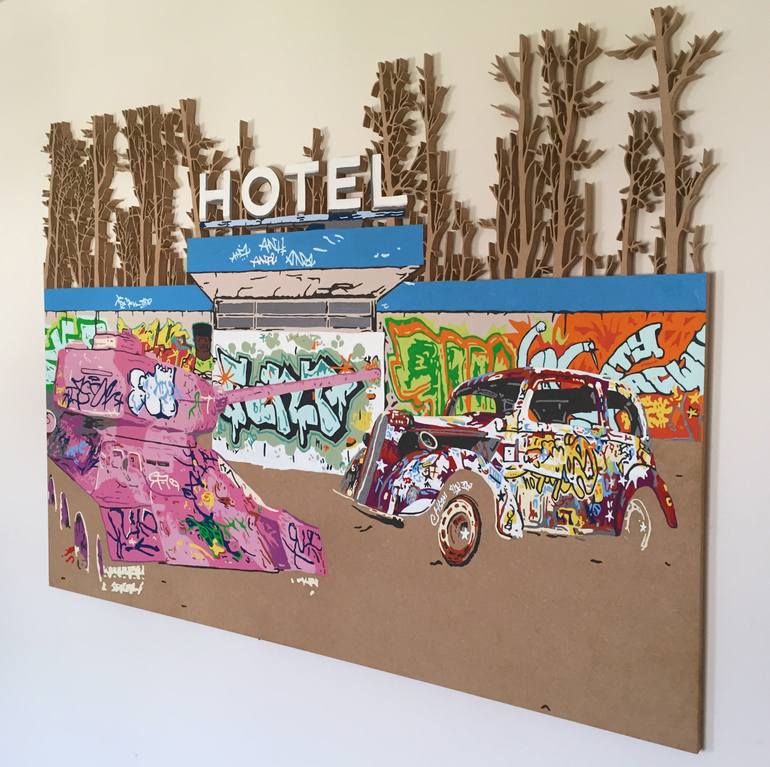 Original Street Art Graffiti Painting by Matthew Spencer