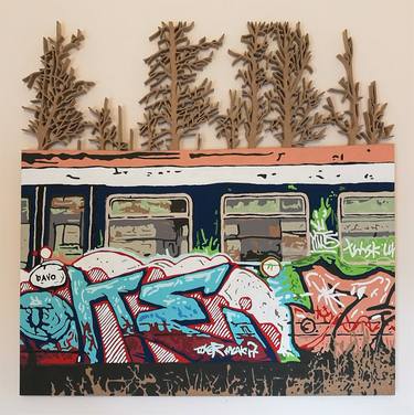Original Street Art Train Paintings by Matthew Spencer