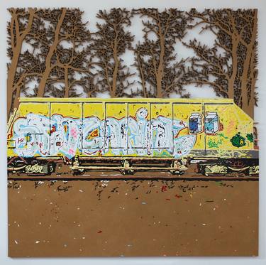 Original Pop Art Train Paintings by Matthew Spencer