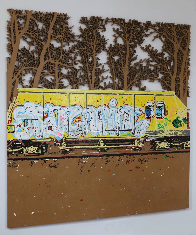 Original Pop Art Transportation Painting by Matthew Spencer