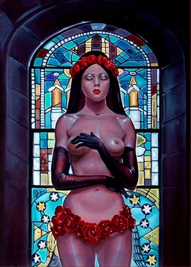 Original Pop Art Erotic Paintings by Italia Ruotolo