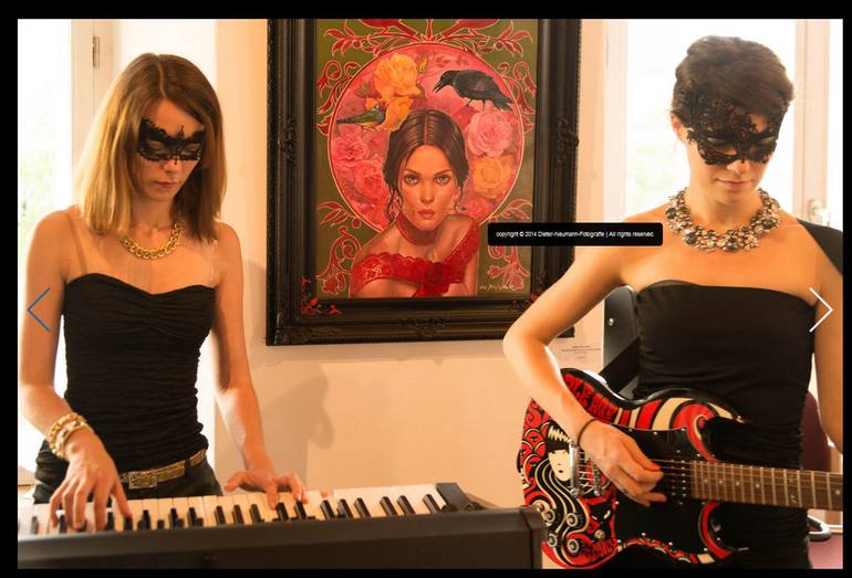 Original Art Deco People Painting by Italia Ruotolo