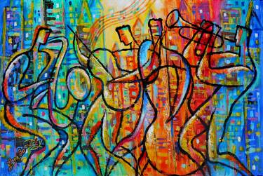 Print of Cubism Music Paintings by Leon Zernitsky