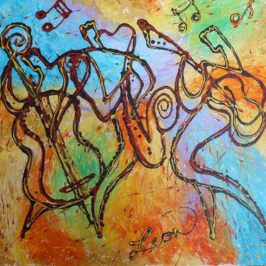 Print of Abstract Expressionism Music Paintings by Leon Zernitsky