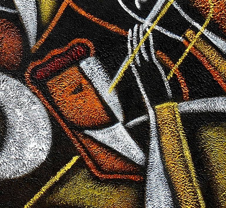 Original Art Deco Music Painting by Leon Zernitsky