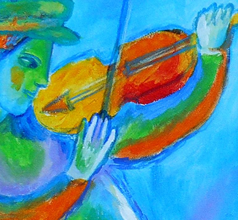 Original Cubism Music Painting by Leon Zernitsky