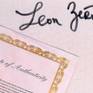 The Certificate of Authenticity and signature on the back of art