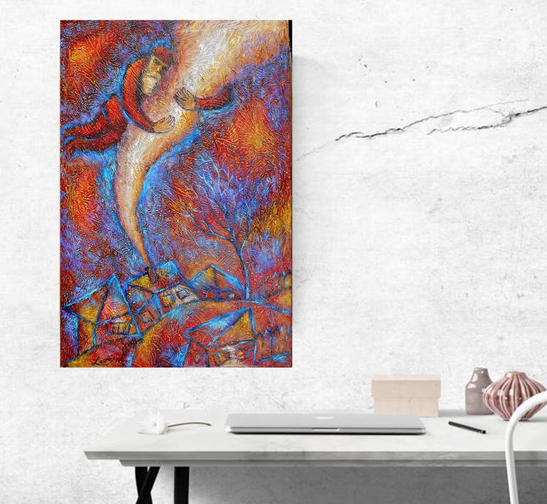 Original Abstract Religious Painting by Leon Zernitsky