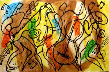 Print of Abstract Expressionism Music Paintings by Leon Zernitsky