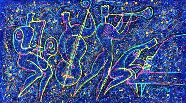 Print of Abstract Expressionism Music Paintings by Leon Zernitsky