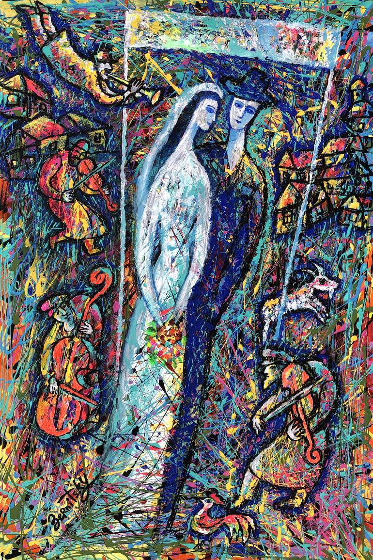 Wedding In Jewish Village Painting By Leon Zernitsky | Saatchi Art