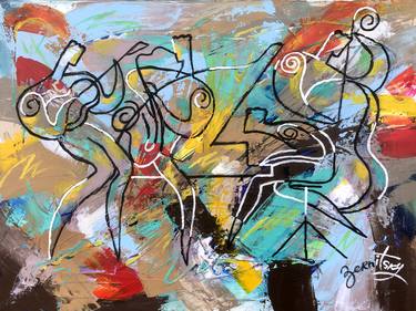 Original Abstract Music Paintings by Leon Zernitsky