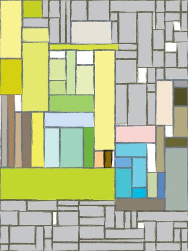 Original Abstract Architecture Paintings by Scott DubhGhaill