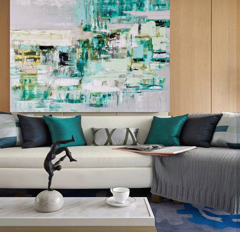 Original Abstract Expressionism Abstract Painting by Iryna Kitaieva