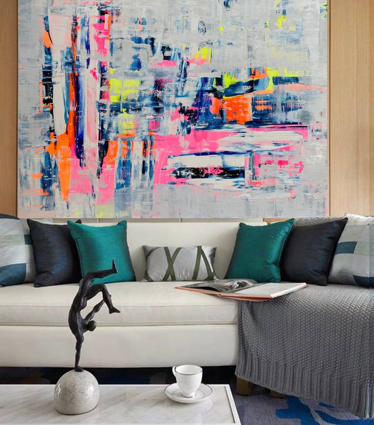 Original Abstract Expressionism Abstract Painting by Iryna Kitaieva
