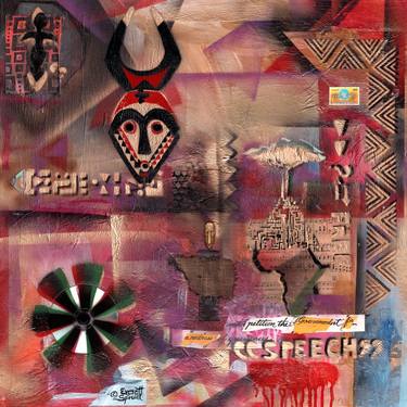 Print of Abstract Culture Mixed Media by Everett Spruill