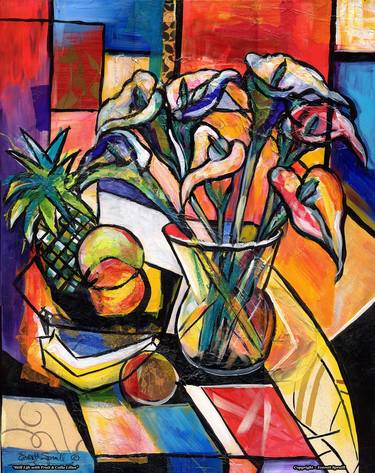 Still Life with Fruit & Calla Lilies thumb