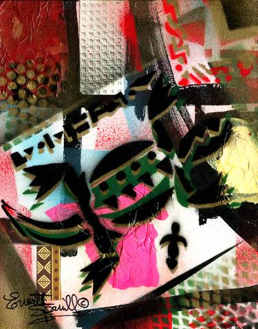 Print of Art Deco Abstract Collage by Everett Spruill