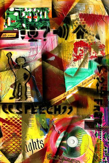 Print of Cubism Abstract Collage by Everett Spruill
