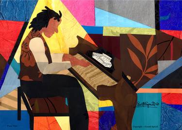 Print of Cubism Performing Arts Collage by Everett Spruill