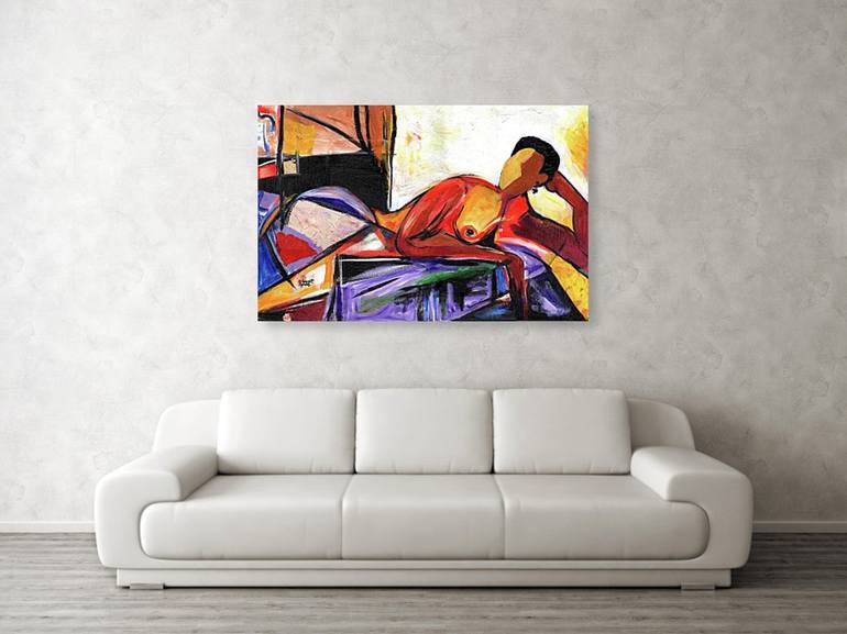 Original Abstract Nude Painting by Everett Spruill