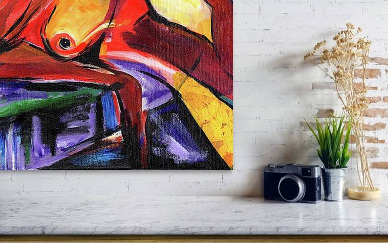 Original Abstract Nude Painting by Everett Spruill