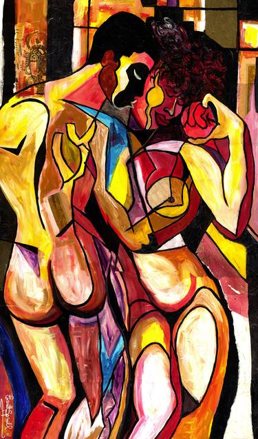 Original Abstract Erotic Paintings by Everett Spruill