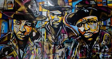 Original Abstract Pop Culture/Celebrity Paintings by Everett Spruill